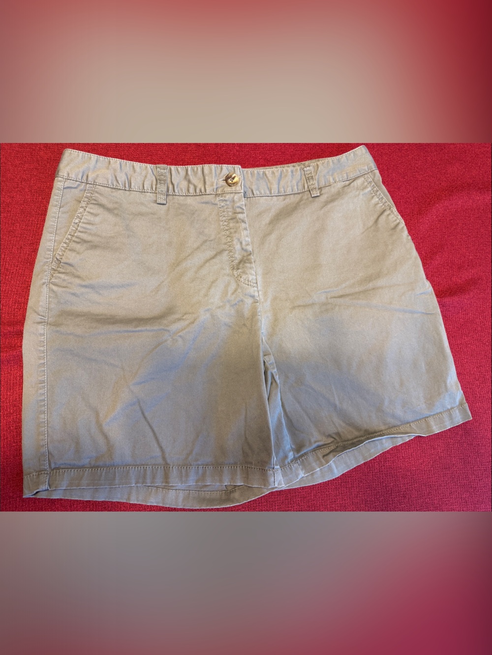 Magnolia Women's Light Khaki Bermuda Shorts-Olive Green